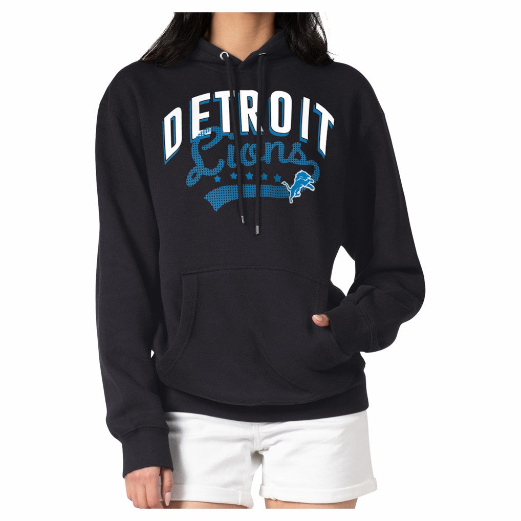 G-III 4Her by Carl Banks Women's Filigree Fleece Tri-Blend Pullover Hoodie - Detroit Lions Hoodies