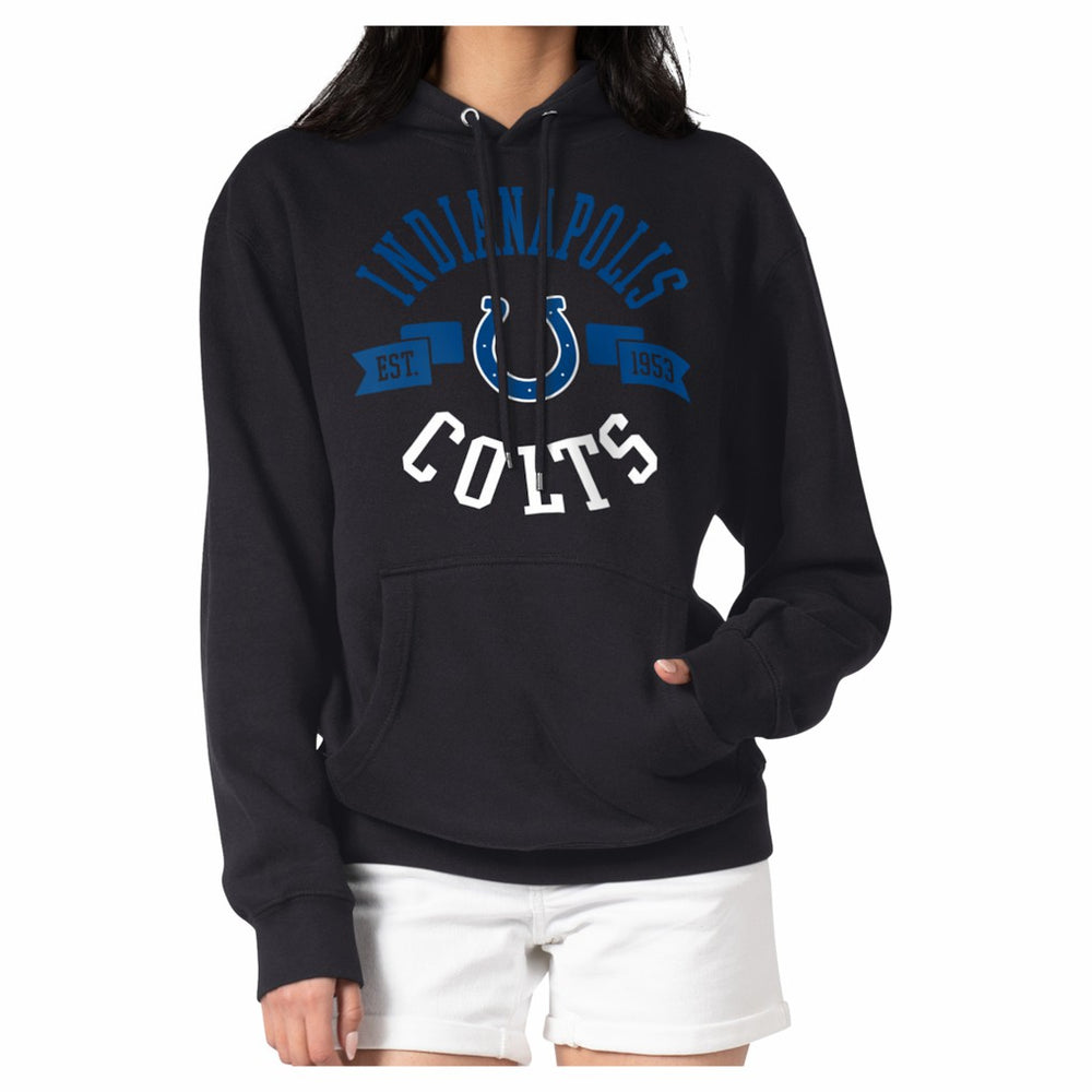 G-III 4Her by Carl Banks Women's Round Team Logo Fleece Tri-Blend Pullover Hoodie - Indianapolis Colts Hoodies