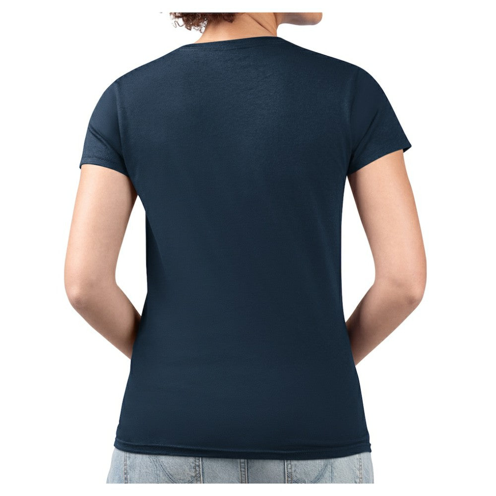 Navy Boston Red Sox G-III 4Her by Carl Banks Women's Super-Slim Fit Lightweight Heart V-Neck T-Shirt