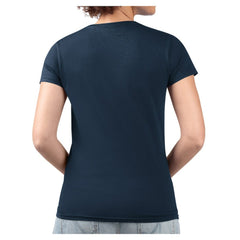 Navy Boston Red Sox G-III 4Her by Carl Banks Women's Super-Slim Fit Lightweight Collage Team Graphic V-Neck T-Shirt