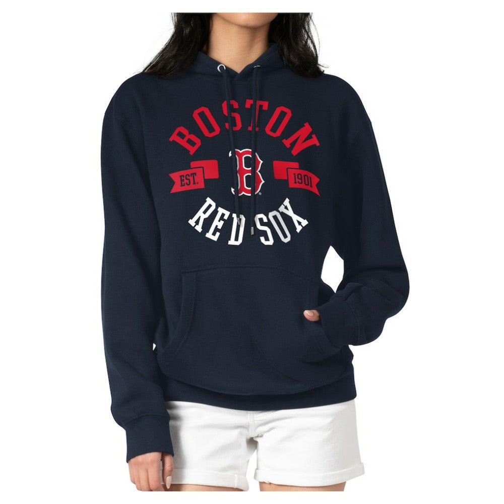 Navy Boston Red Sox G-III 4Her by Carl Banks Women's Round Team Pullover Hoodie