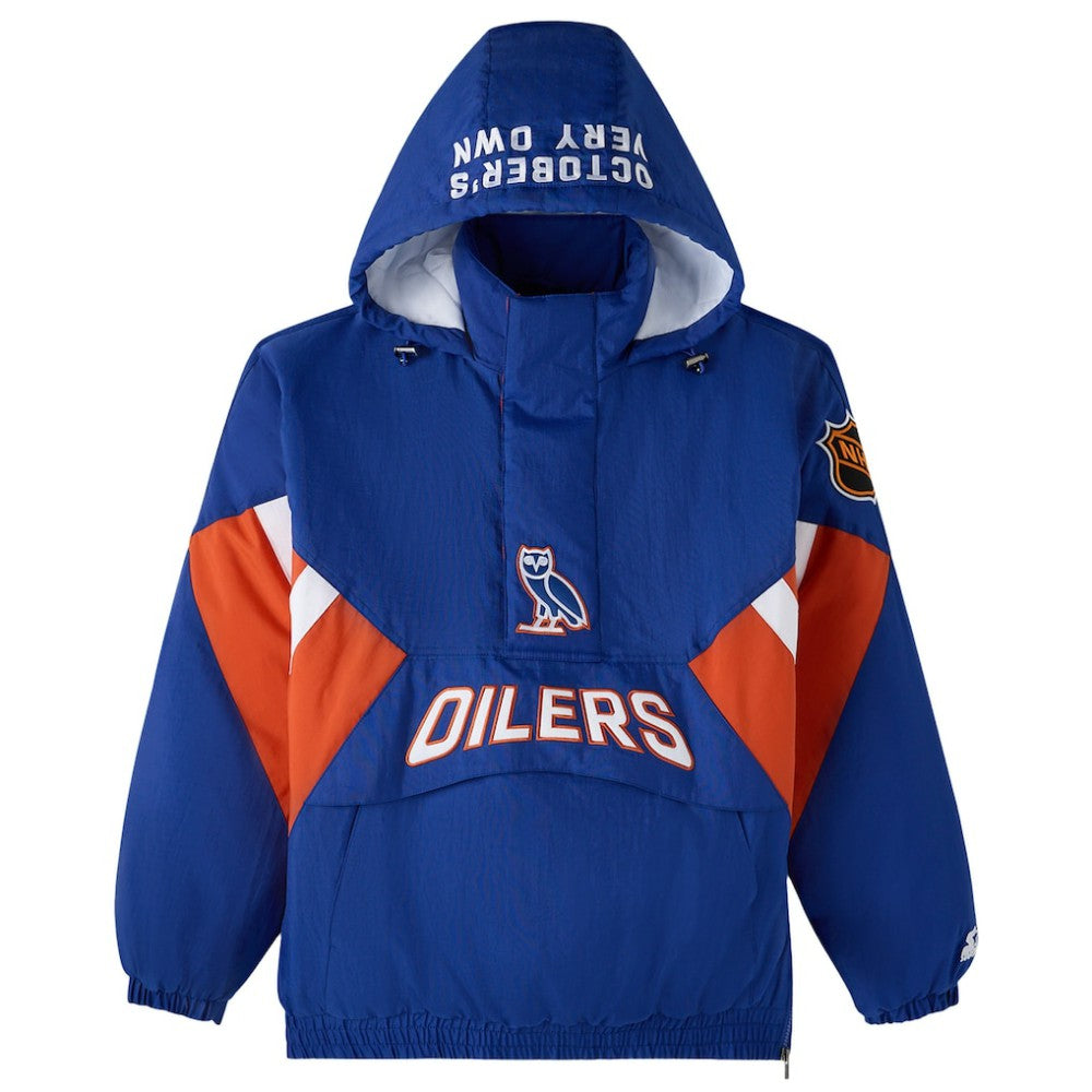 NHL Edmonton Oilers OVO x Starter Half-Zip Hooded Jacket