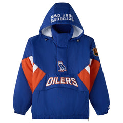 NHL Edmonton Oilers OVO x Starter Half-Zip Hooded Jacket