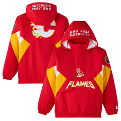 NHL Calgary Flames OVO x Starter Half-Zip Hooded Jacket
