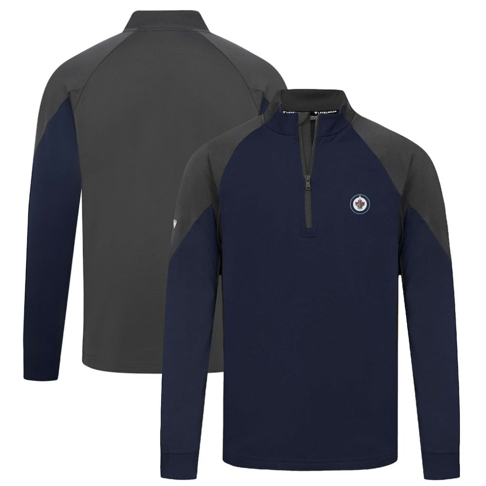 NHL Winnipeg Jets Levelwear Cadet Insignia Core Quarter-Zip Pullover Top