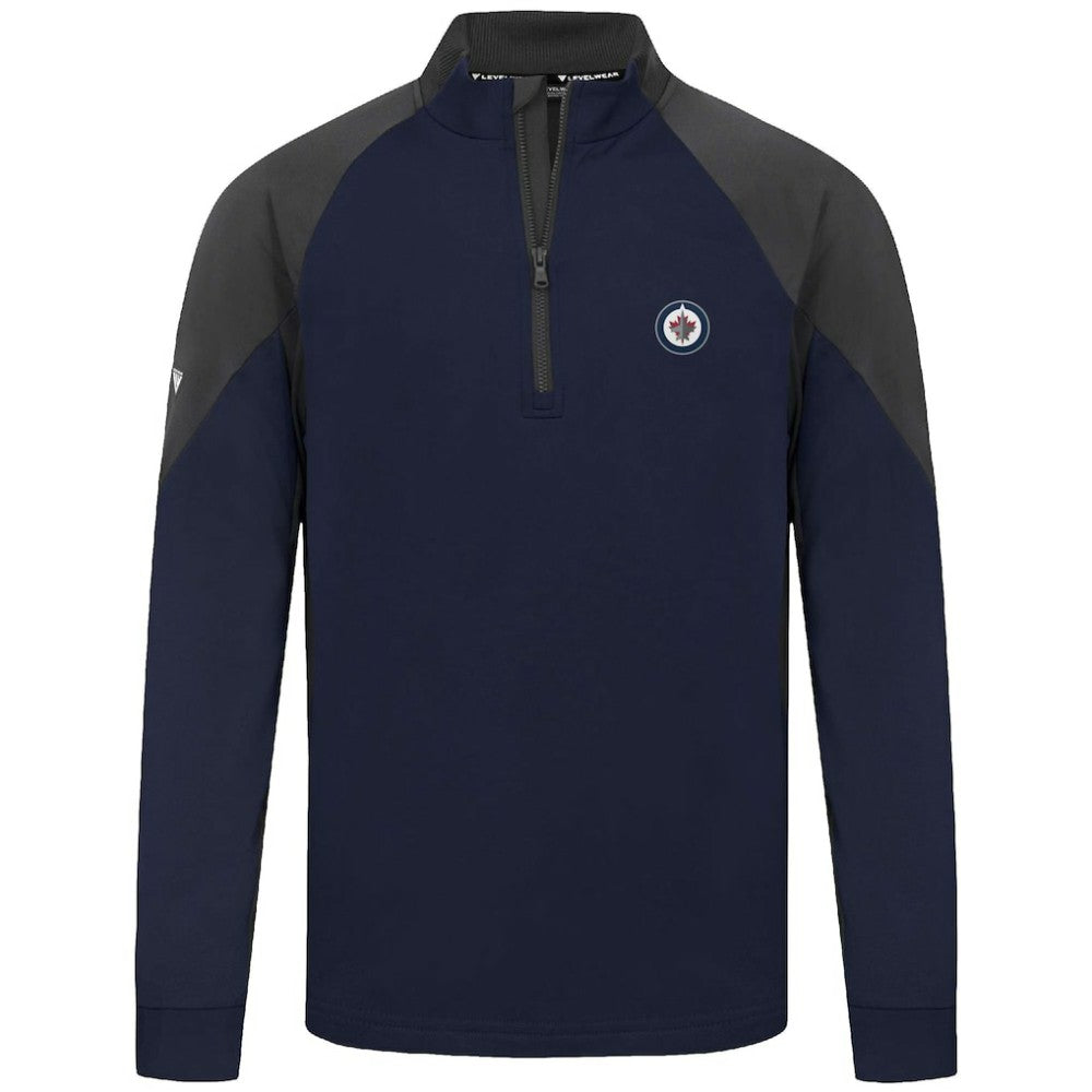NHL Winnipeg Jets Levelwear Cadet Insignia Core Quarter-Zip Pullover Top