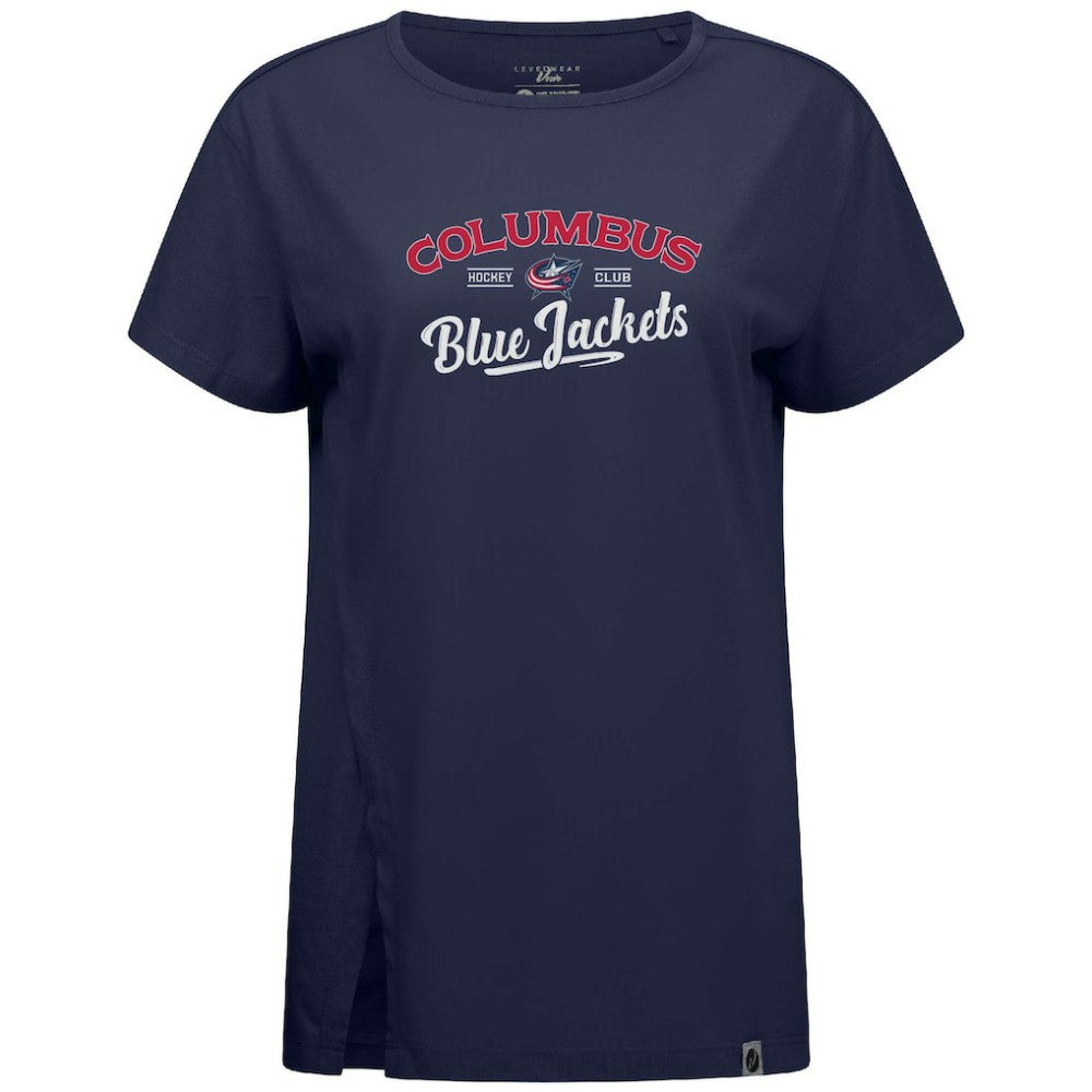 NHL Columbus Blue Jackets Levelwear Women's Influx Ice Wall T-Shirt