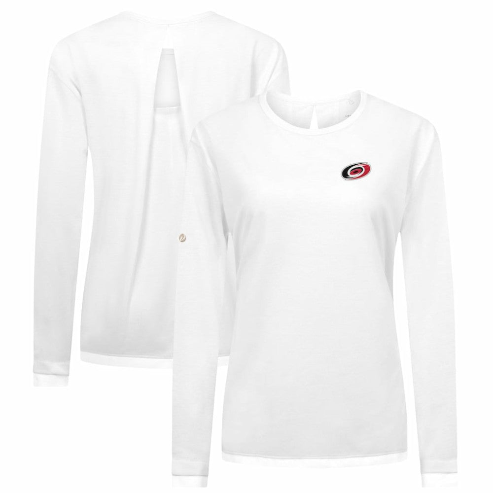 NHL Carolina Hurricanes Levelwear Women's Sequoia Primary Logo Long Sleeve T-Shirt