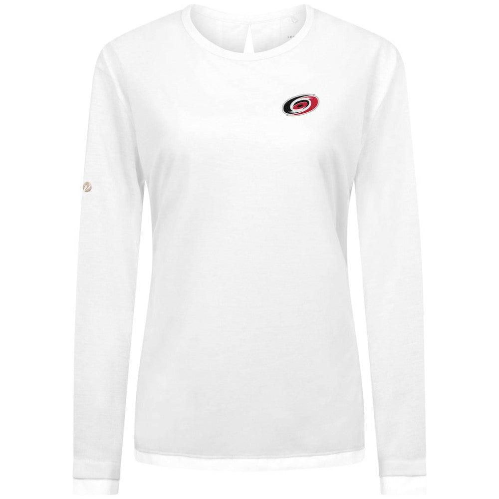 NHL Carolina Hurricanes Levelwear Women's Sequoia Primary Logo Long Sleeve T-Shirt