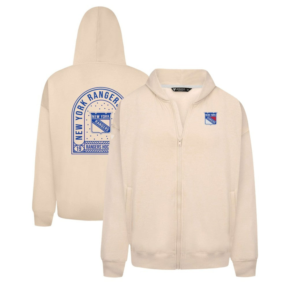 NHL New York Rangers Levelwear Uphill Stained Glass Full-Zip Hoodie Jacket
