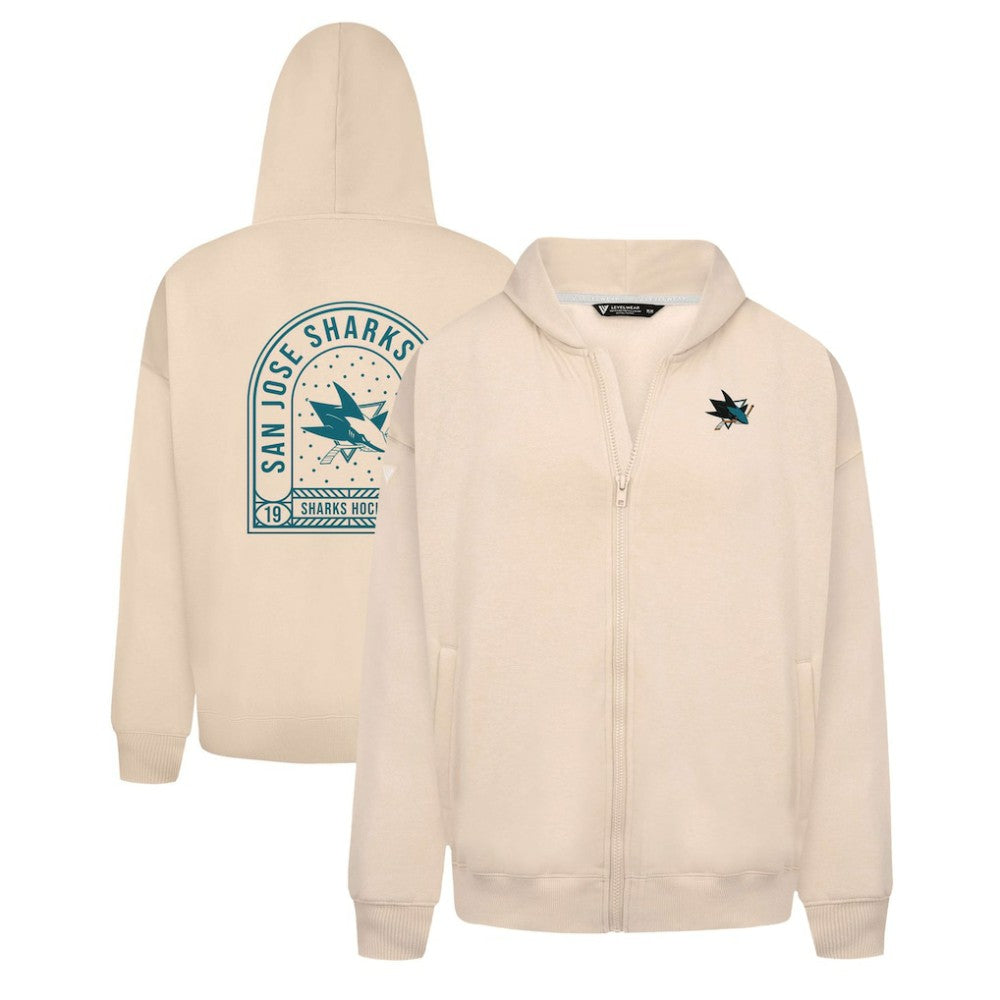 NHL San Jose Sharks Levelwear Uphill Stained Glass Full-Zip Hoodie Jacket