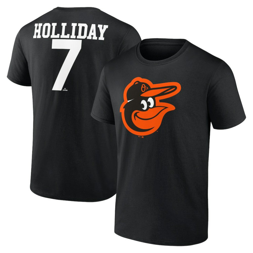Black Jackson Holliday Baltimore Orioles Icon Player Name &Number T-Shirt