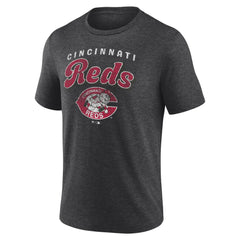 Charcoal Cincinnati Reds Wonderment Tri-Blend T-Shirt