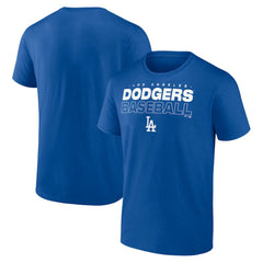 Royal Los Angeles Dodgers Stacked Baseball T-Shirt