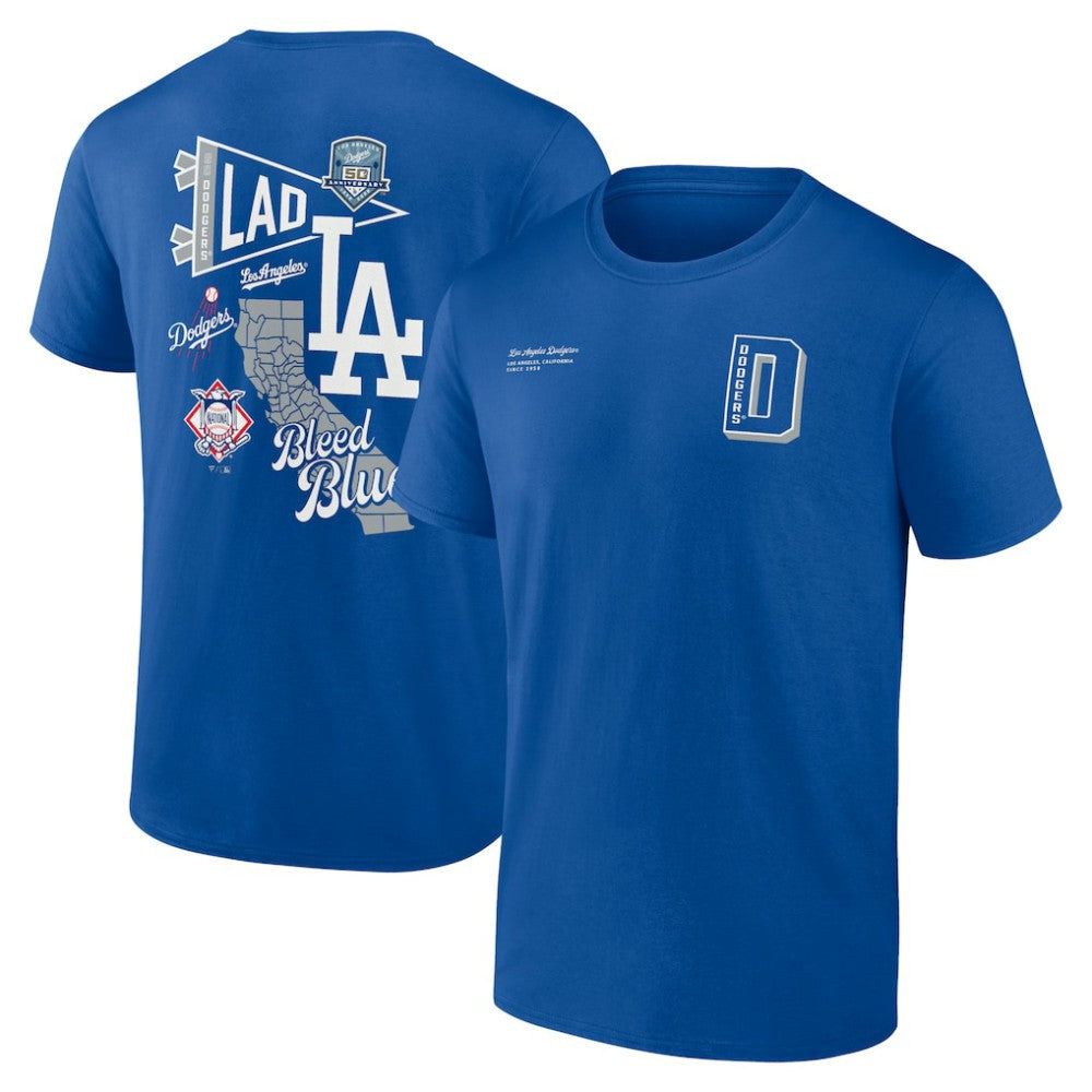 Royal Los Angeles Dodgers Split Zone T-Shirt