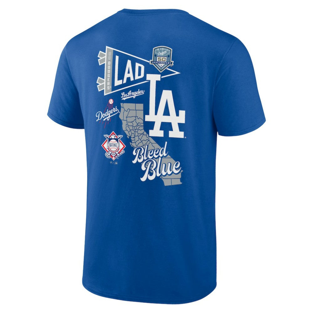 Royal Los Angeles Dodgers Split Zone T-Shirt