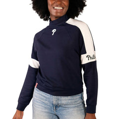 Navy Philadelphia Phillies Lusso Women's Monica Pullover Sweatshirt