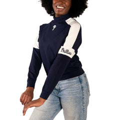 Navy Philadelphia Phillies Lusso Women's Monica Pullover Sweatshirt