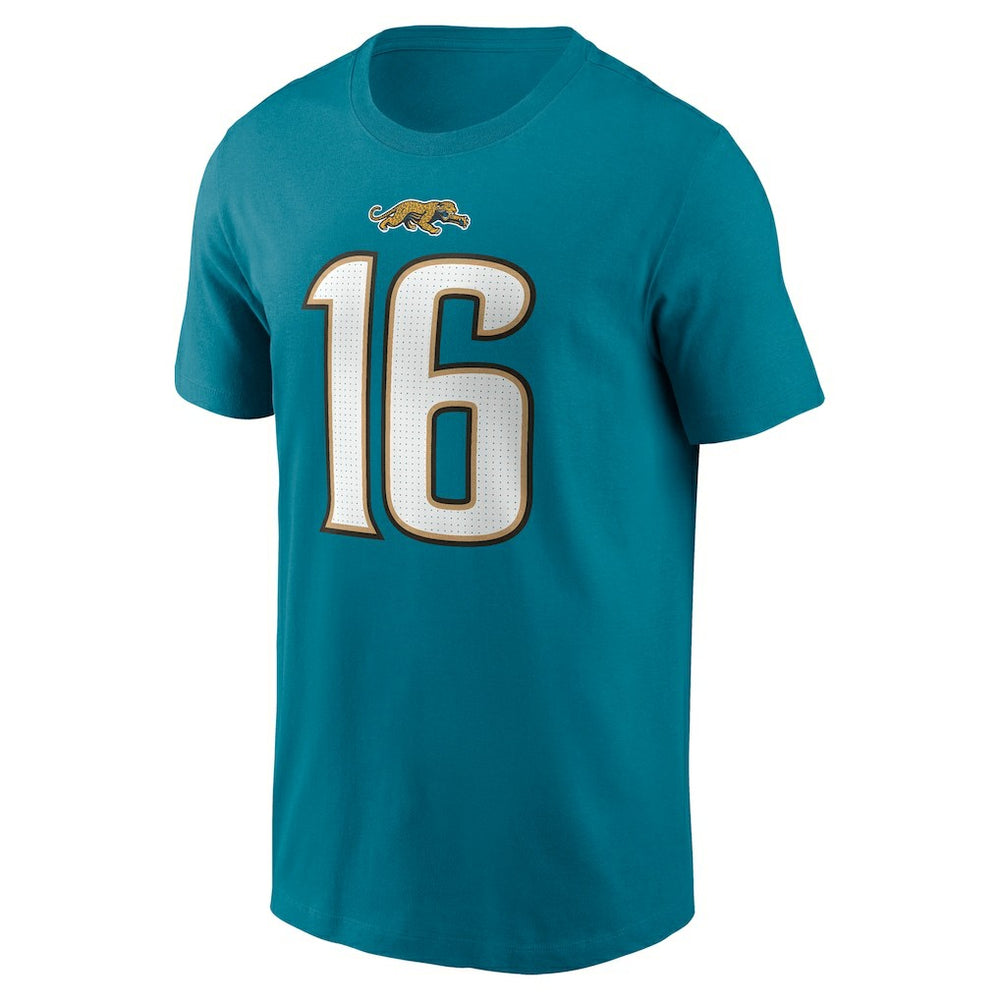 Trevor Lawrence  Throwback Name & Number T-Shirt - Jacksonville Jaguars T-shirts