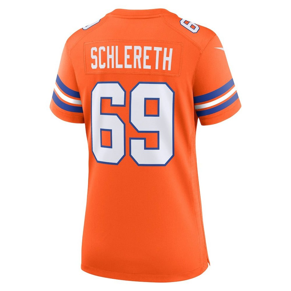 Mark Schlereth  Women's Mile High Collection 1977 Throwback Retired Player Game Jersey - Denver Broncos Jerseys