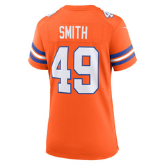 Dennis Smith  Women's Mile High Collection 1977 Throwback Retired Player Game Jersey - Denver Broncos Jerseys