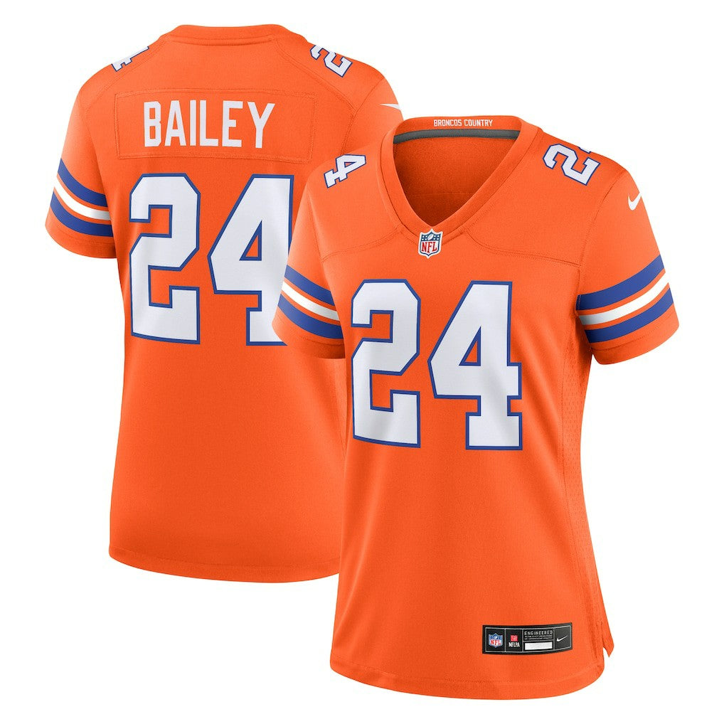 Champ Bailey  Women's Mile High Collection 1977 Throwback Retired Player Game Jersey - Denver Broncos Jerseys