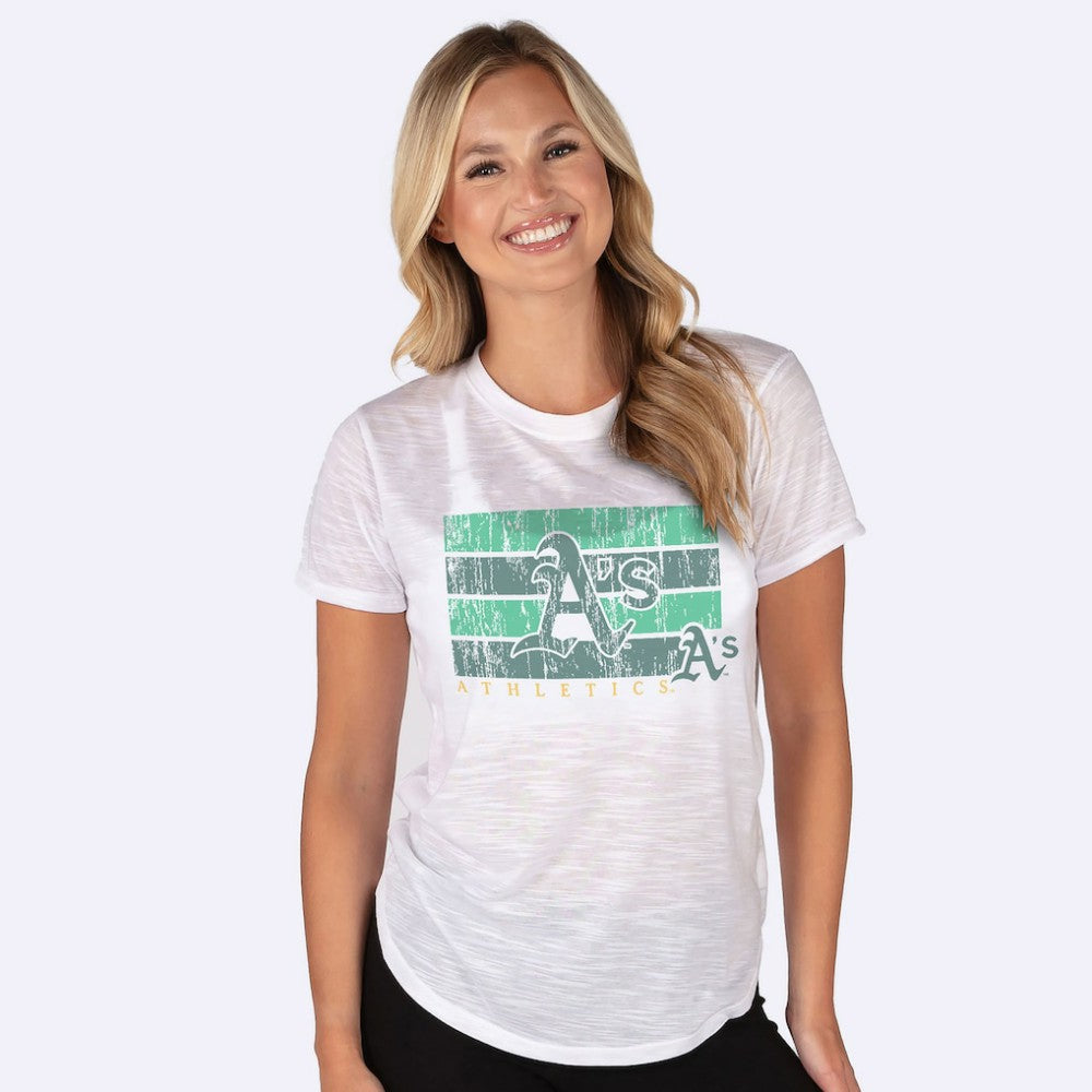 White Oakland Athletics Concepts Sport Women's Infuse Knit Top