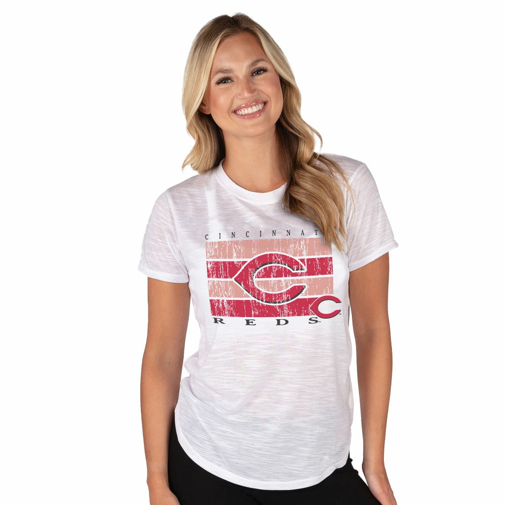 White Cincinnati Reds Concepts Sport Women's Infuse Knit Top