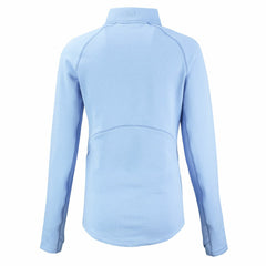 Heather Light Blue Kansas City Royals Cutter & Buck Women's Peshastin Eco Fleece Recycled Raglan Half-Zip Top