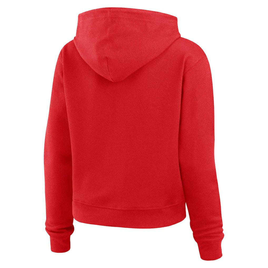 WEAR by Erin Andrews Women's Plus Size Waffle Hoodie Pullover Top - Atlanta Falcons Hoodies