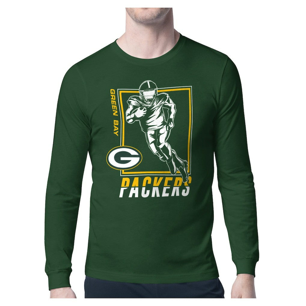 Starter Player Grid Graphic Long Sleeve T-Shirt - Green Bay Packers T-shirts