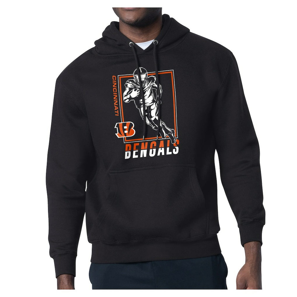 Starter Player Grid Pullover Hoodie - Cincinnati Bengals Hoodies