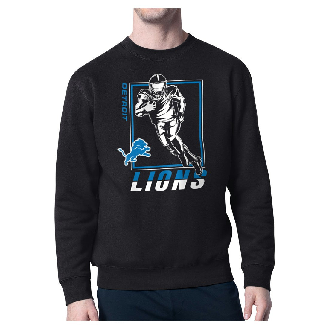 Starter Player Grid Pullover Sweatshirt - Detroit Lions Pullover