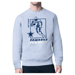 Starter Player Grid Pullover Sweatshirt - Dallas Cowboys Pullover