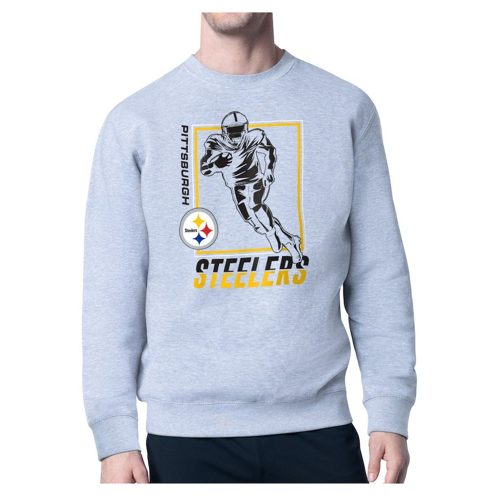 Starter Player Grid Pullover Sweatshirt - Pittsburgh Steelers Pullover