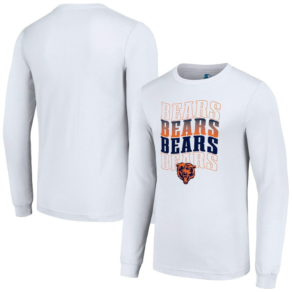 Starter Team Name Graphic Long Sleeve T-Shirt - Chicago Bears T-shirts