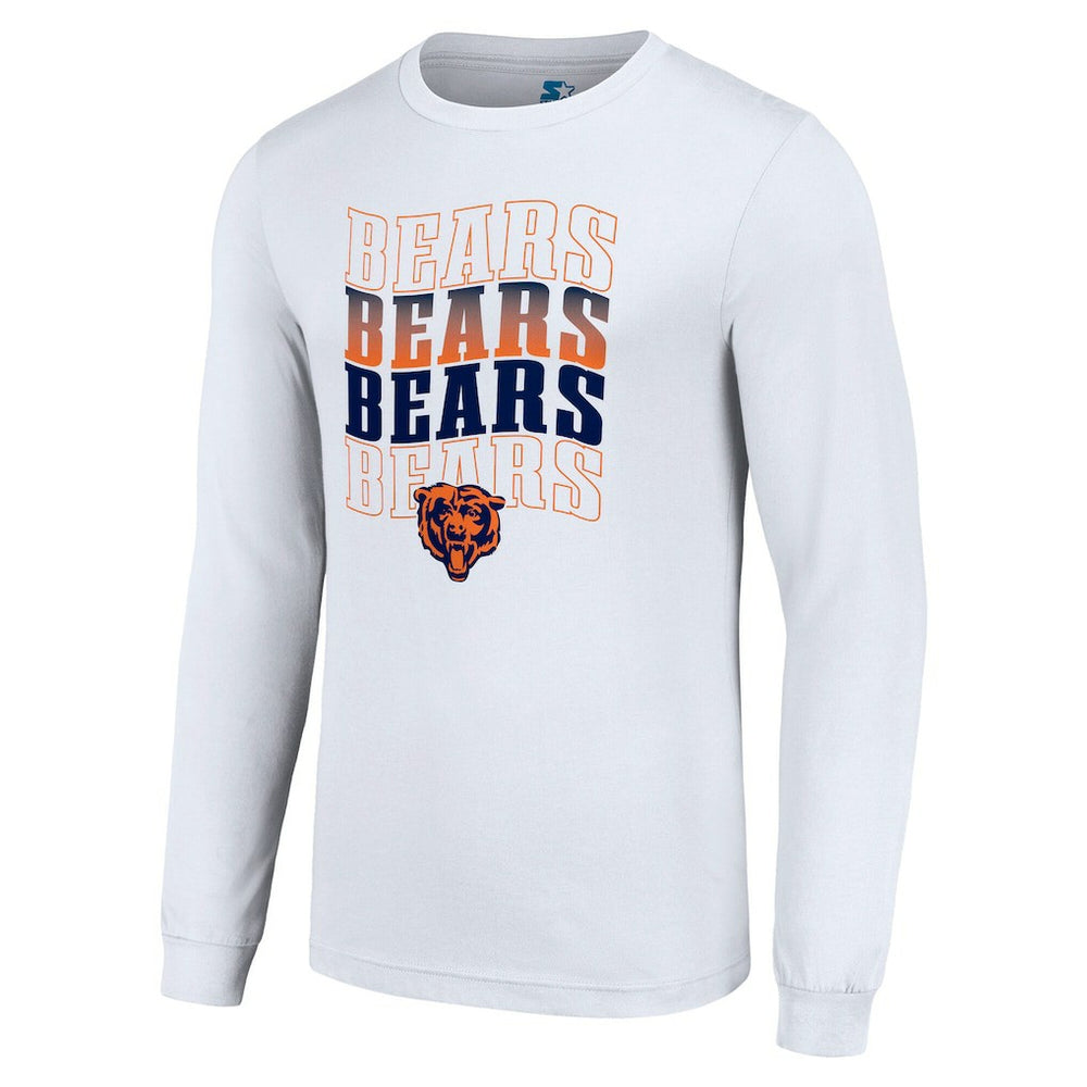 Starter Team Name Graphic Long Sleeve T-Shirt - Chicago Bears T-shirts