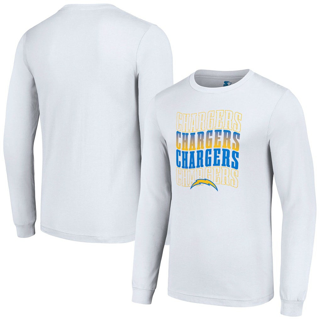 Starter Team Name Graphic Long Sleeve T-Shirt - Los Angeles Chargers T-shirts