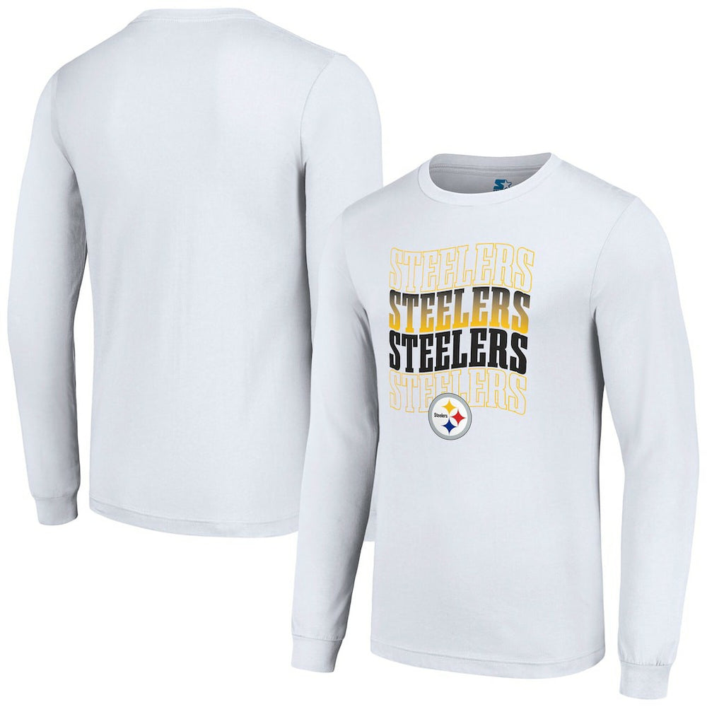 Starter Team Name Graphic Long Sleeve T-Shirt - Pittsburgh Steelers T-shirts