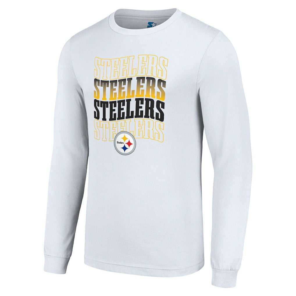 Starter Team Name Graphic Long Sleeve T-Shirt - Pittsburgh Steelers T-shirts