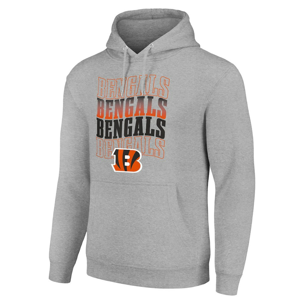 Starter Four Team Name Logo Fleece Pullover Hoodie - Cincinnati Bengals Hoodies