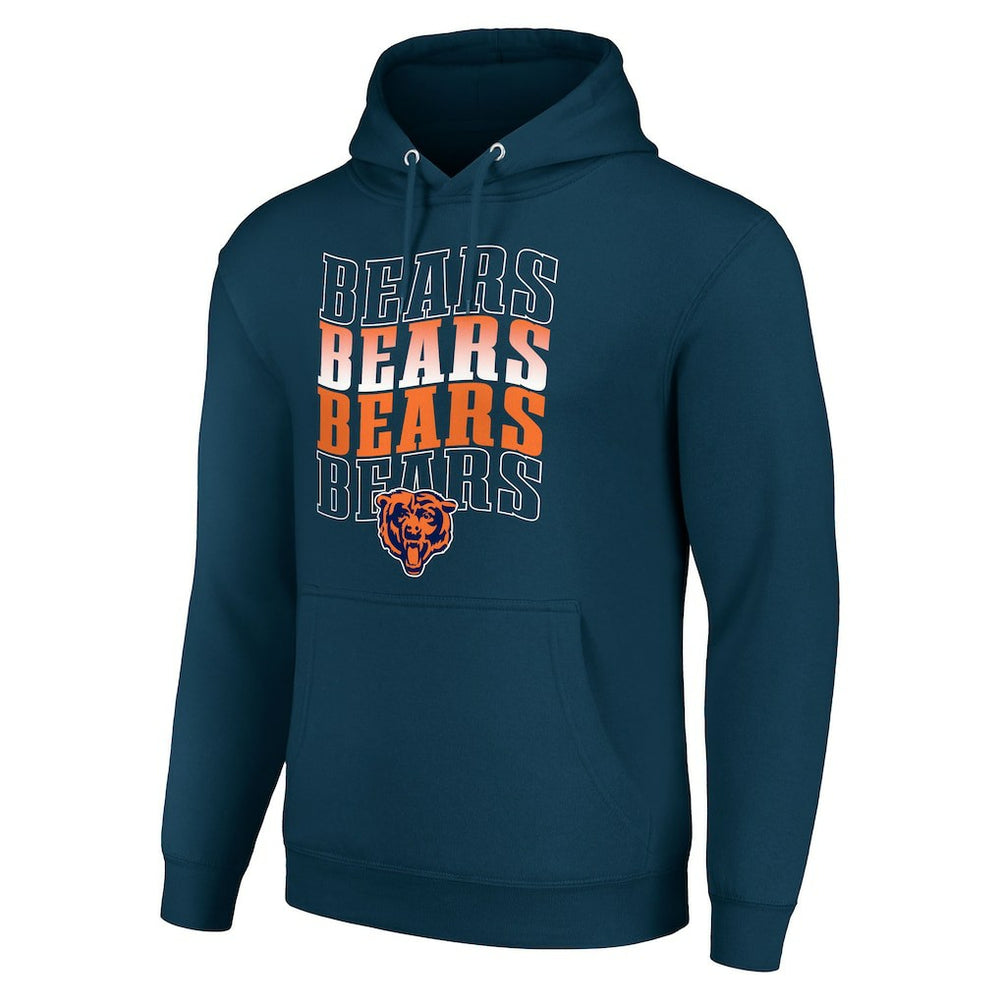 Starter Four Team Name Logo Fleece Pullover Hoodie - Chicago Bears Hoodies