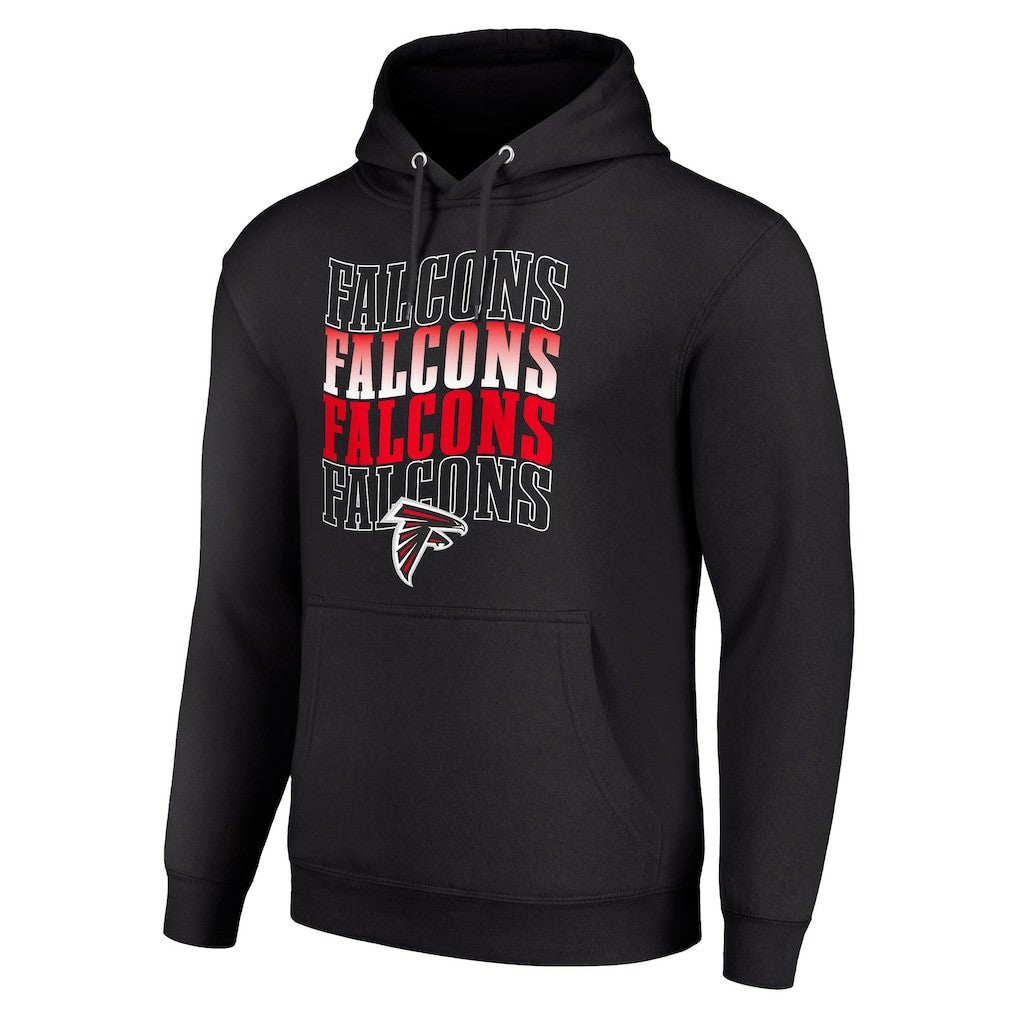 Starter Four Team Name Logo Fleece Pullover Hoodie - Atlanta Falcons Hoodies