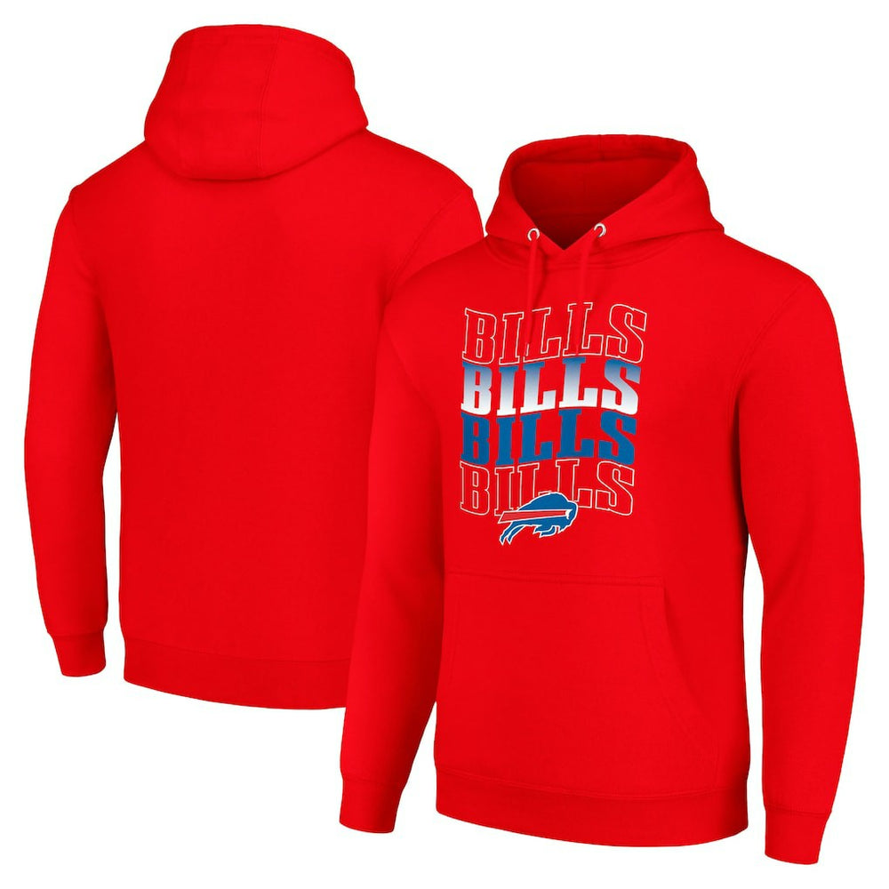 Starter Four Team Name Logo Fleece Pullover Hoodie - Buffalo Bills Hoodies