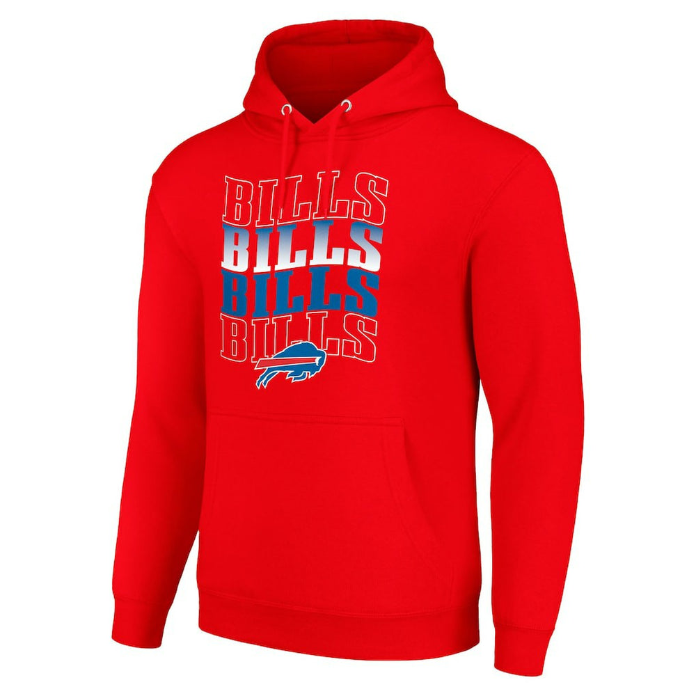 Starter Four Team Name Logo Fleece Pullover Hoodie - Buffalo Bills Hoodies