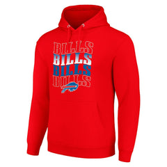 Starter Four Team Name Logo Fleece Pullover Hoodie - Buffalo Bills Hoodies