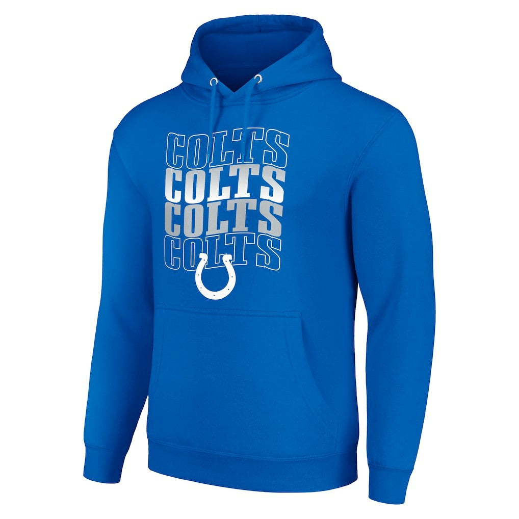 Starter Four Team Name Logo Fleece Pullover Hoodie - Indianapolis Colts Hoodies