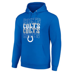 Starter Four Team Name Logo Fleece Pullover Hoodie - Indianapolis Colts Hoodies
