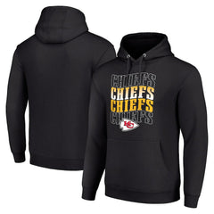 Starter Four Team Name Logo Fleece Pullover Hoodie - Kansas City Chiefs Hoodies