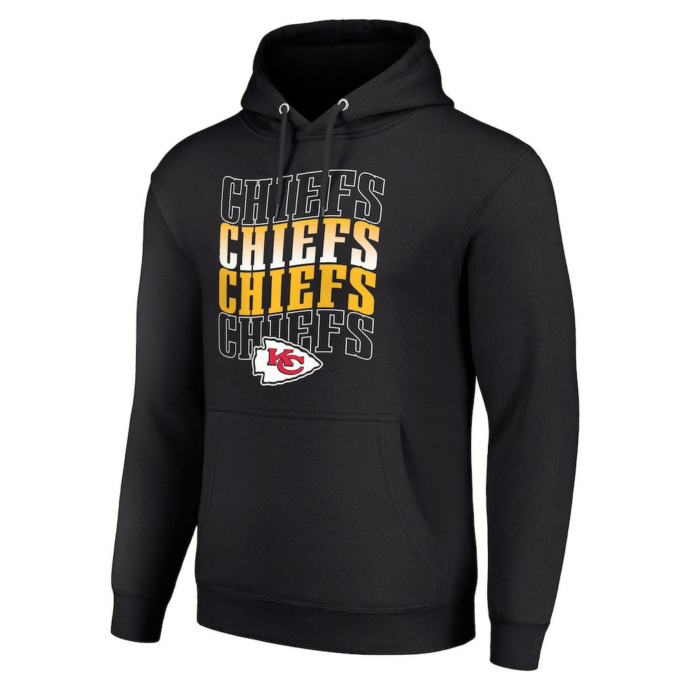 Starter Four Team Name Logo Fleece Pullover Hoodie - Kansas City Chiefs Hoodies